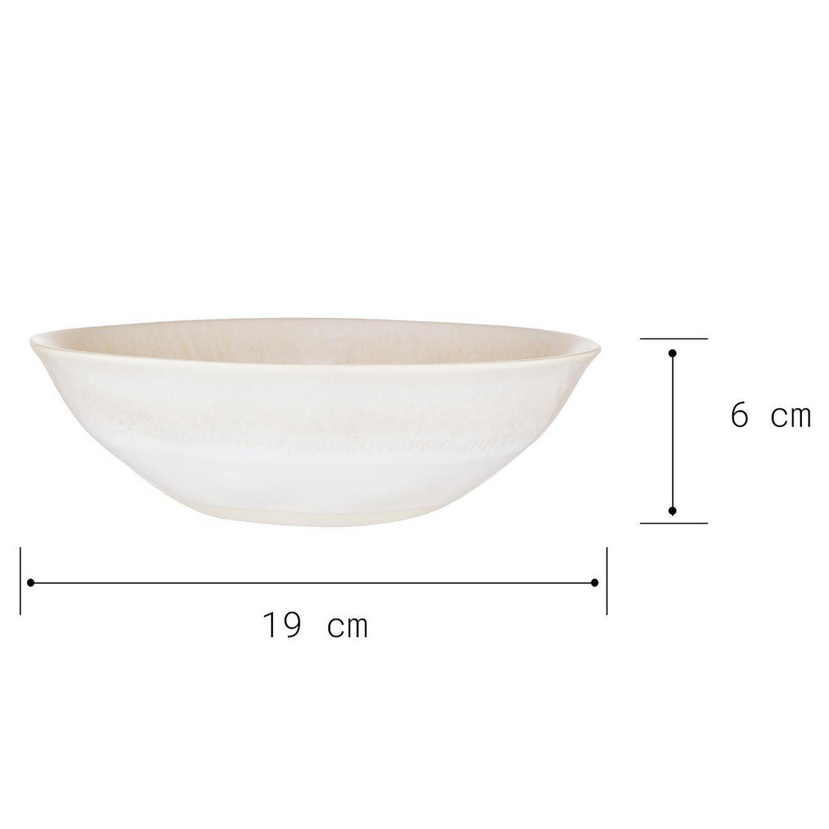 SCHALE (4er Set) Atlantis - Beige, Keramik (19/19/6cm) - Butlers