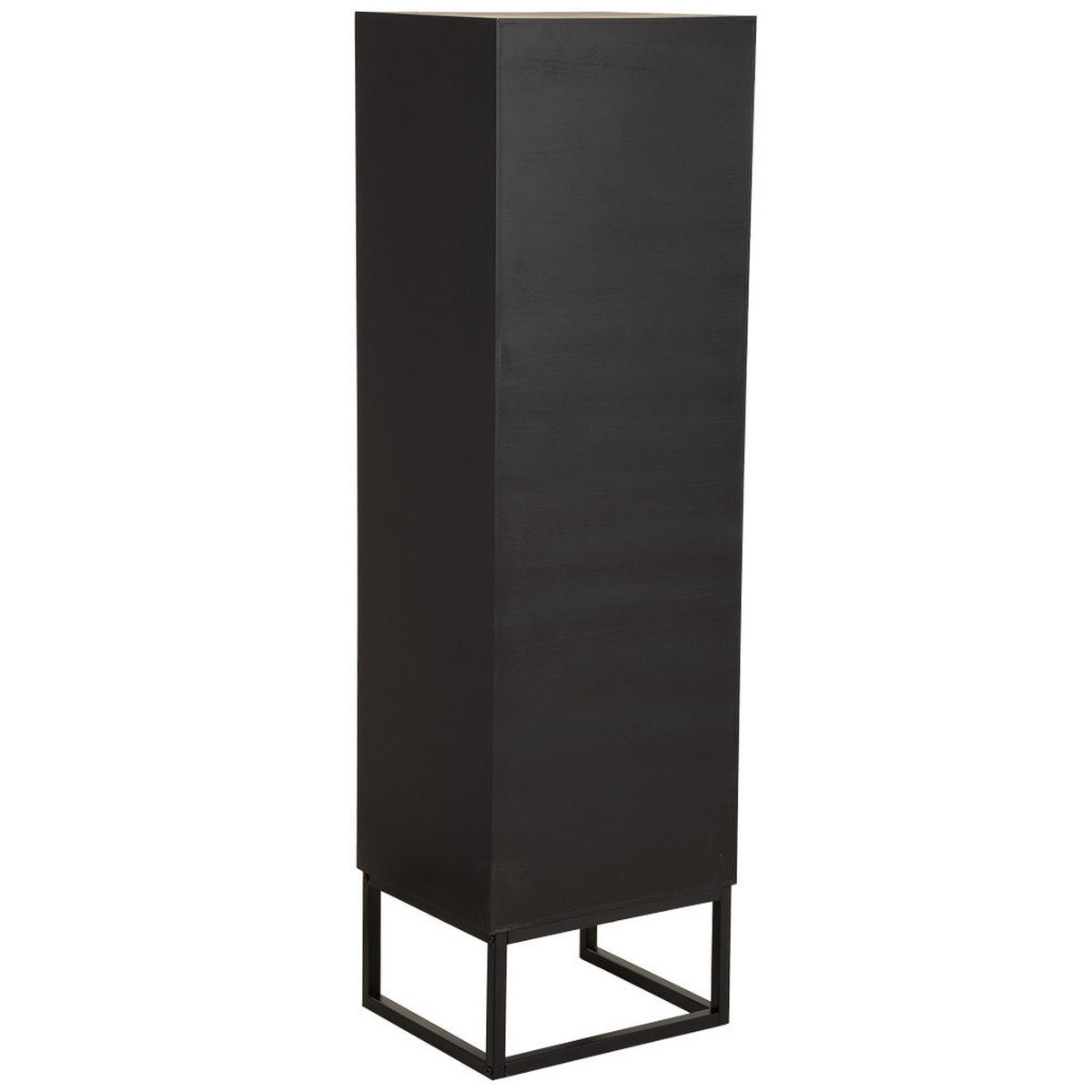 SCHRANK aus Holz, schwarz, 41x37x140cm - Schwarz, Holzwerkstoff (40.5/139.5/37cm) - Wanderlust