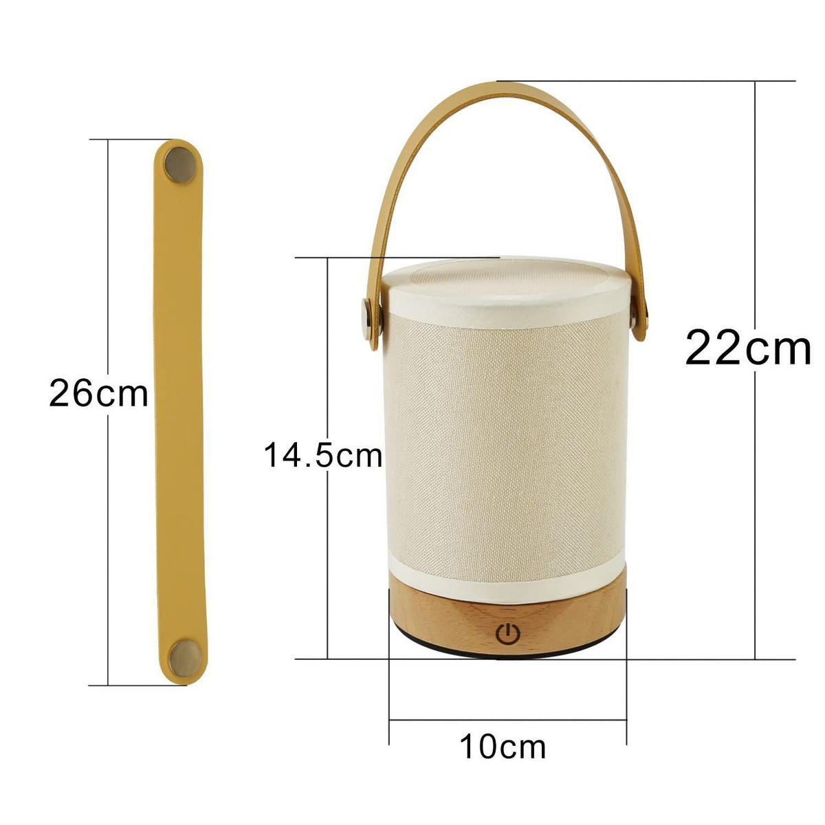 LED-TISCHLEUCHTE Handtasche 10/10/15 cm - Weiß, Holz (10/10/15cm) - Nettlife