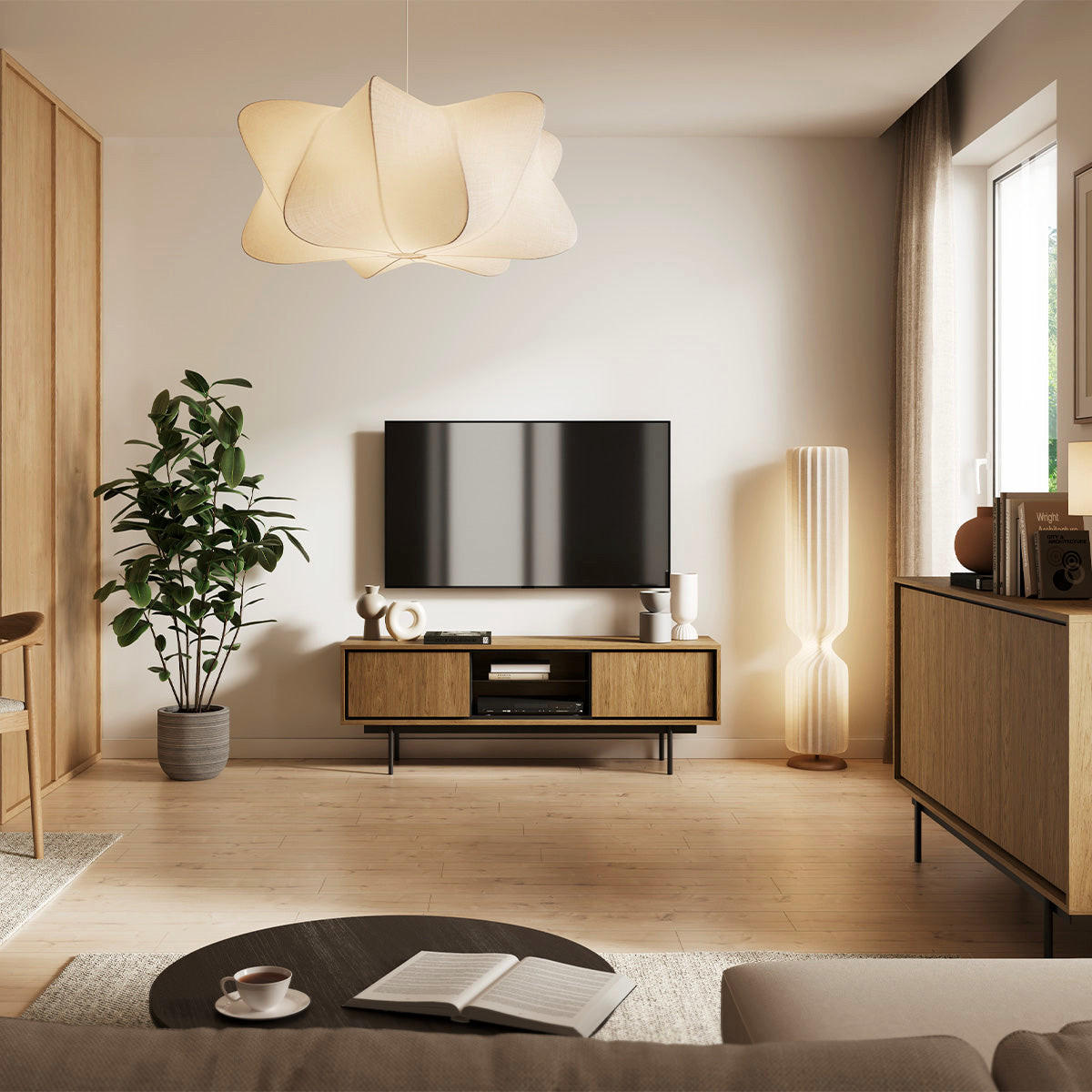 TV OMARICA Vidia Les - rjava, leseni material (149.6/51.4/38cm) - Petits-meubles