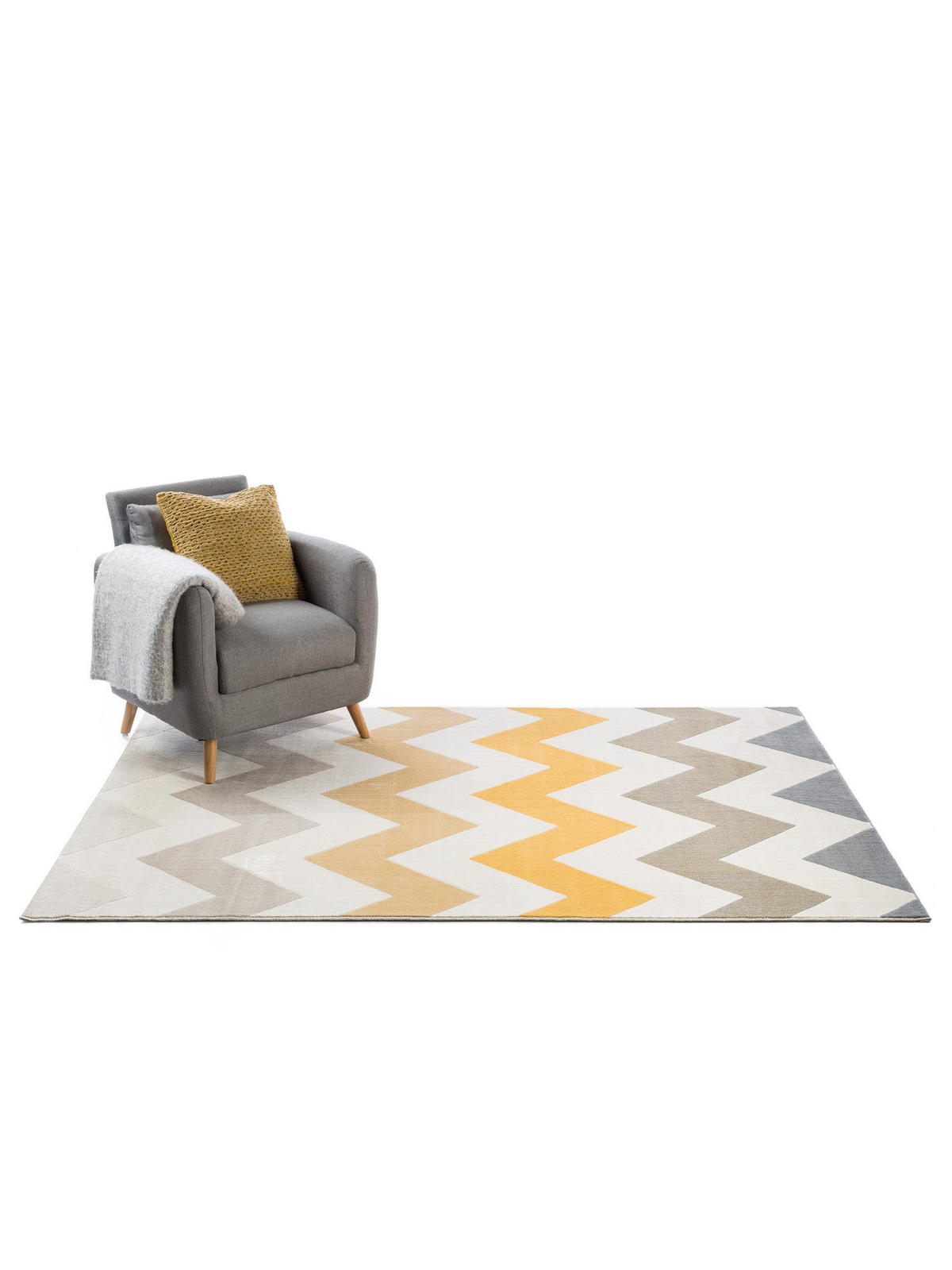 TEPPICH Dessert Gelb 120x170 cm - Gelb, Textil (120/170cm) - benuta Pop