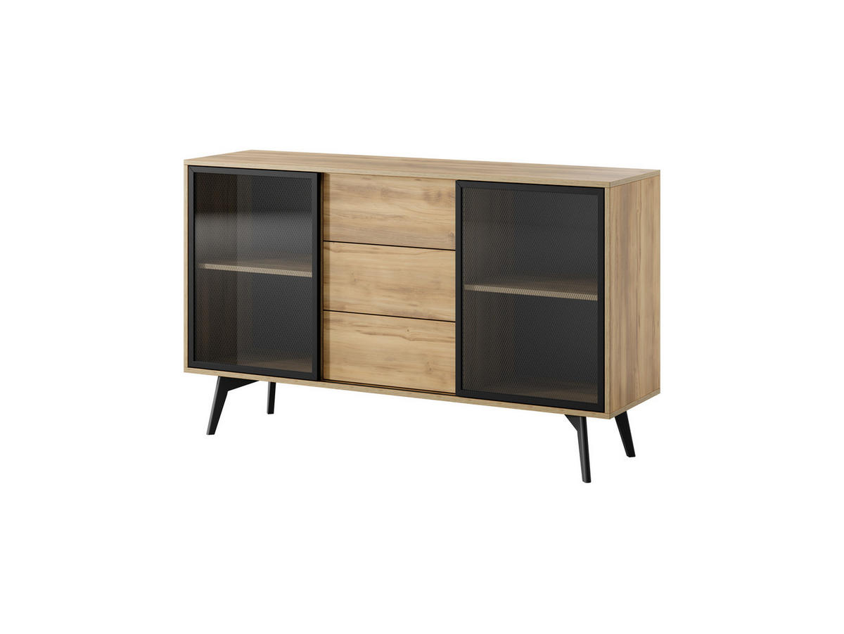 SIDEBOARD: goldene Barockeiche, 144 x 85 x 39 cm - Eichefarben, Holzwerkstoff (144/85/39cm) - 3XE LIVING