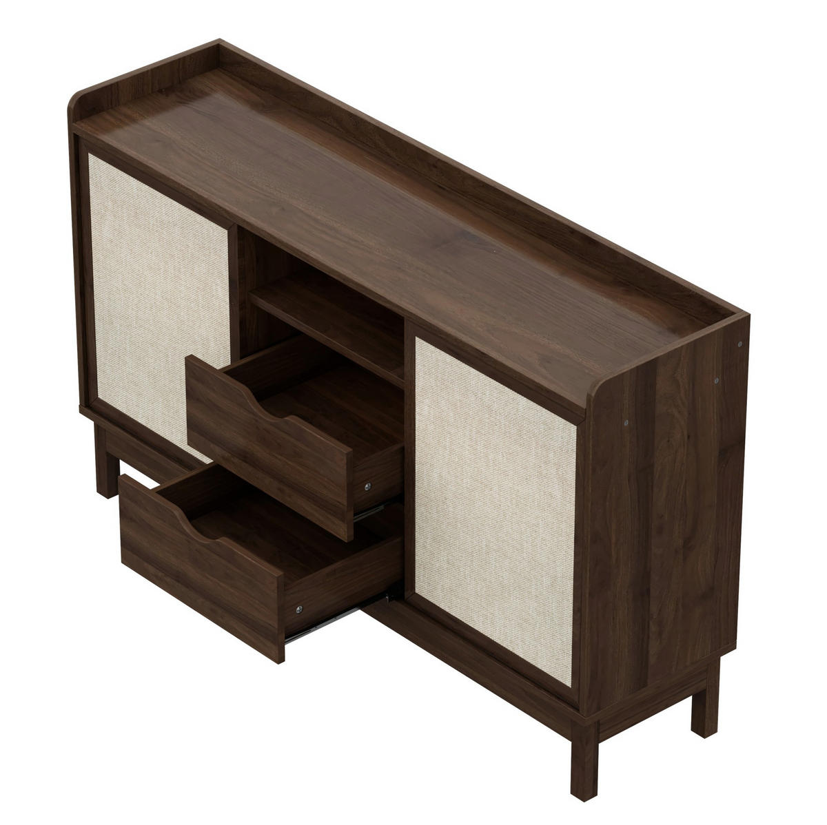 SIDEBOARD 150/39,5/80 cm aus Holzwerkstoff mit Schiebetüren, 2 Schubladen und verstellbaren Einlegeböden, Natur - Naturfarben, Holzwerkstoff (150/80/39.5cm) - Redom