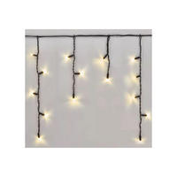 LED-LICHTERKETTE mit Lichtvorhang WARMWEISS 3 × 0,4 m - PROFI - koppelbar - Gelb/Weiß, Kunststoff/Metall (300cm) - LAALU