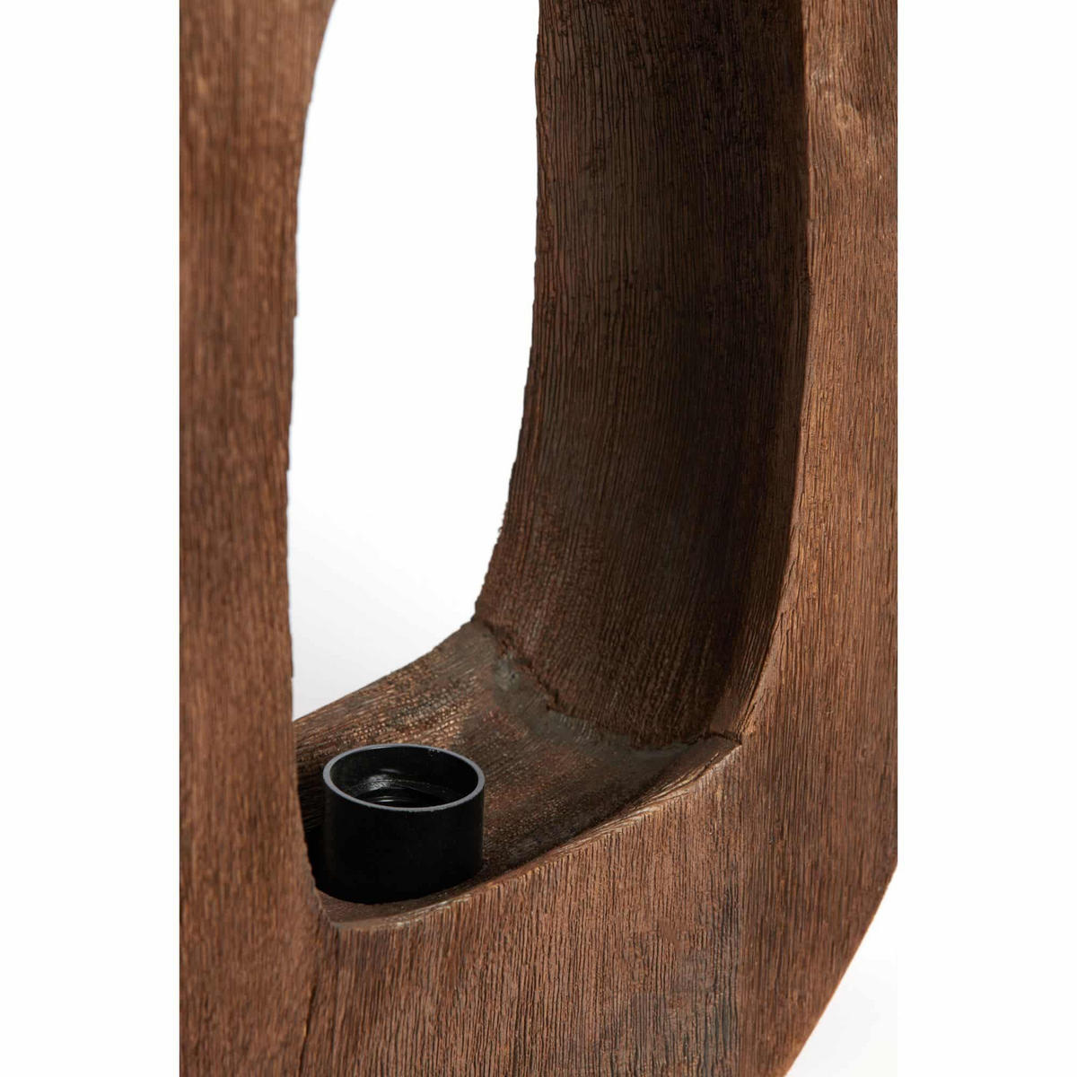 TISCHLAMPE Kelafo Braun 33/10/40 cm - Dunkelbraun, Holz (33/10/40cm) - Light & Living