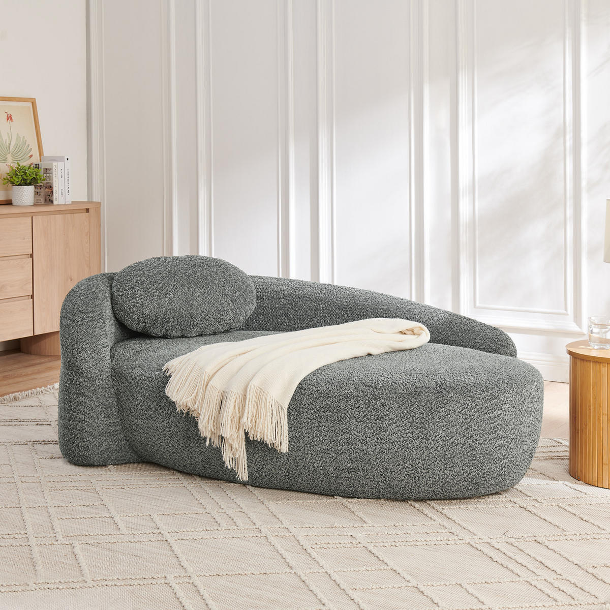 WOHNZIMMERSOFA mit Schlaffunktion und Kissen für Wohnzimmer & Schlafzimmer, Grau - Grau, Textil (67/24/38cm)