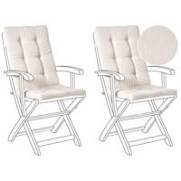Sitzauflagen 2er-Set Hellbeige 42/95 cm Maui Premium - Beige, Textil (95/5/42cm) - Beliani