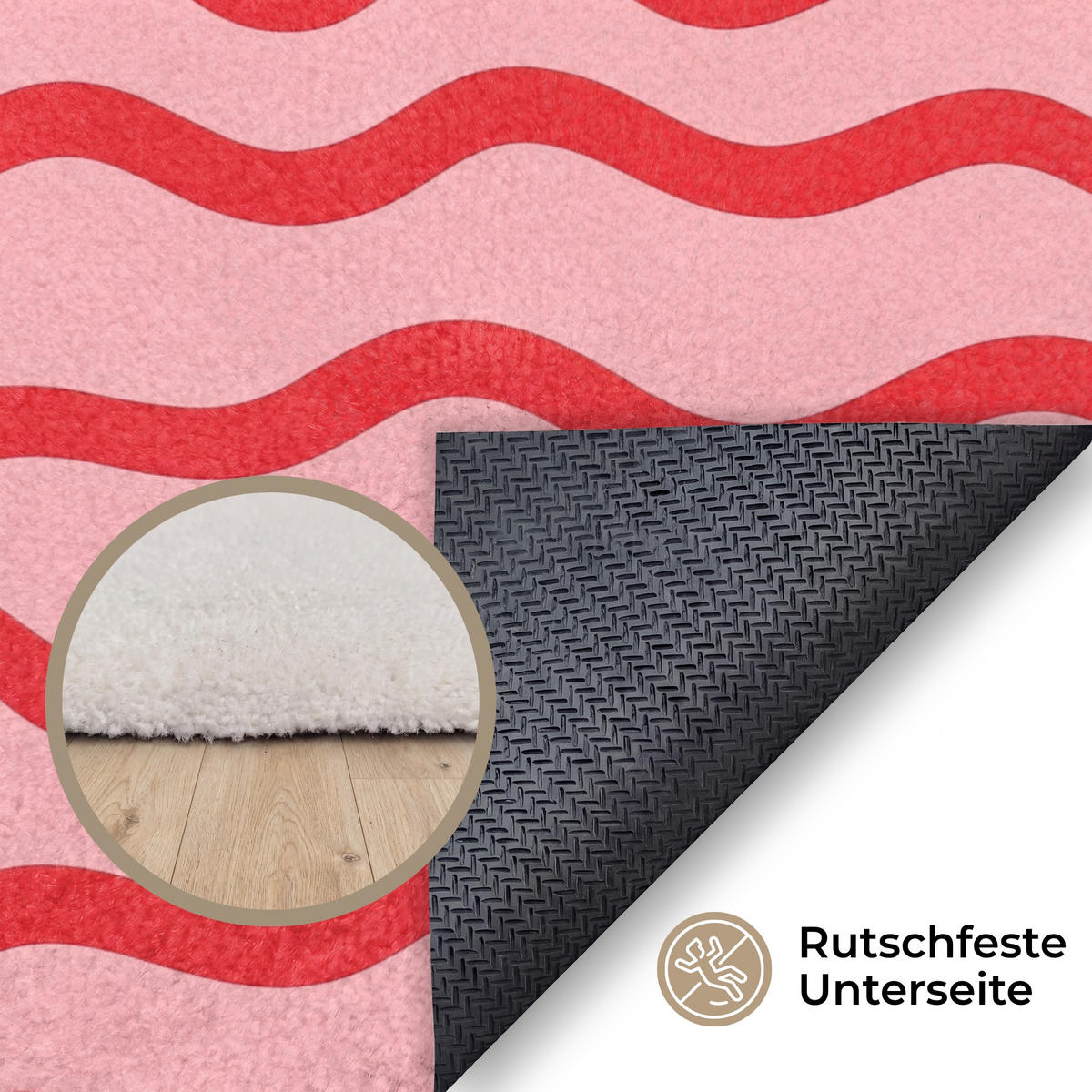 KOBERCE - Hravé - vzor - červená - 180x120 cm - červená, textil/plast (180/0.4cm) - OnlyWow
