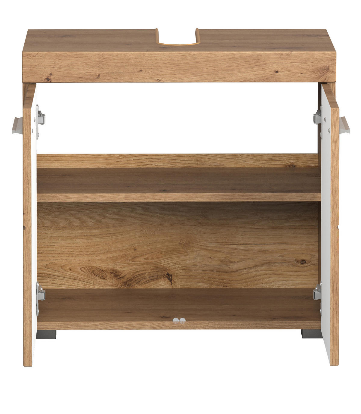 WASCHBECKENUNTERSCHRANK Asteiche 60 x 56 cm, Badschrank 2-türig - Eichefarben, Holzwerkstoff/Kunststoff (60/56/34cm) - Top.Furn