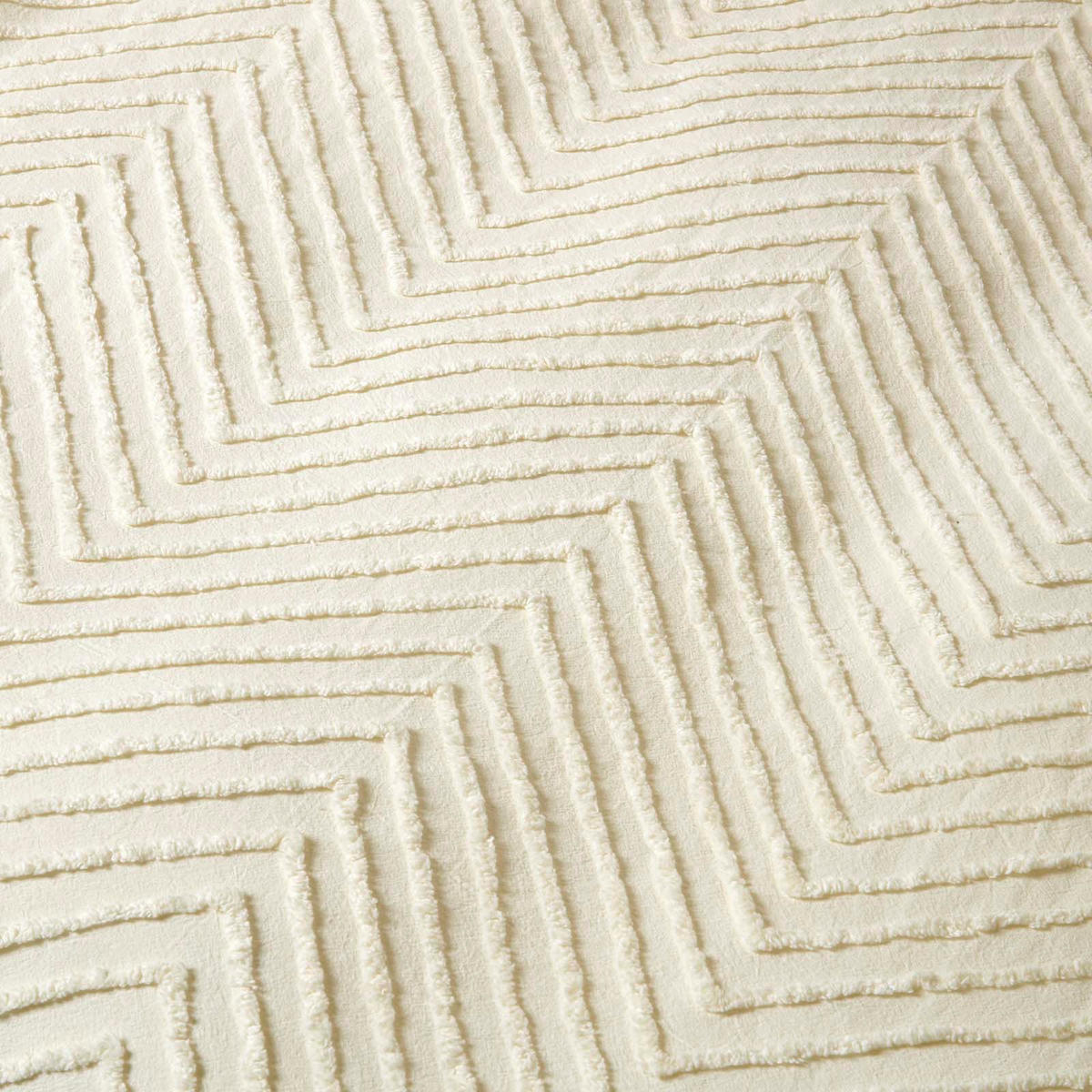 BETTWÄSCHE Perkal getuftet - Weiß, Textil (230/220cm) - Homescapes