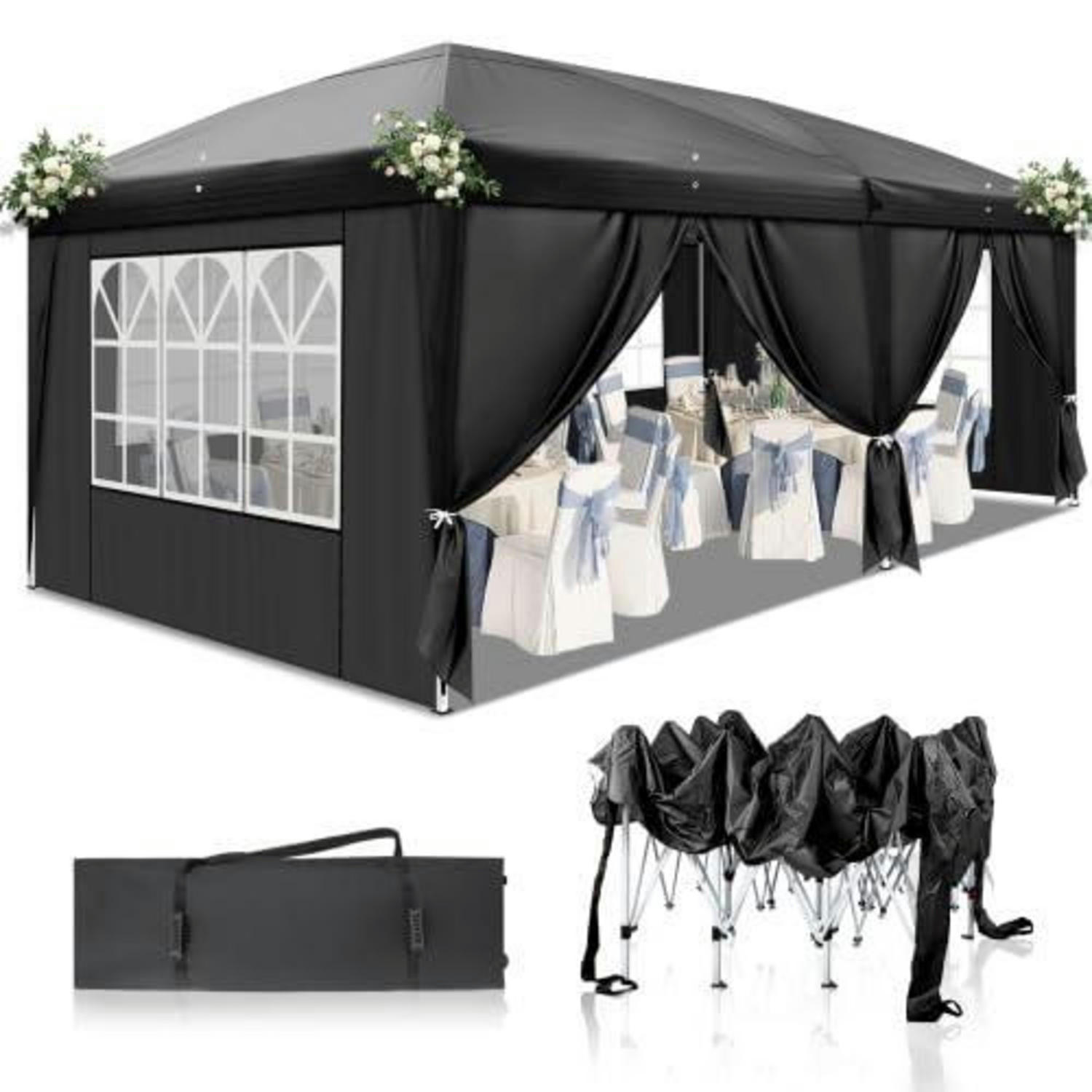 XXXLutz Gartenzelt Schwarz 300x255x600 cm
