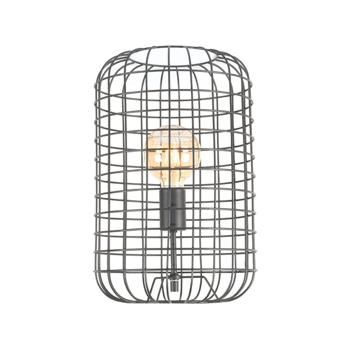 TISCHLEUCHTE Massiv Schwarz 26/26/40 cm - Schwarz, Metall (26/26/40cm) - LABEL51