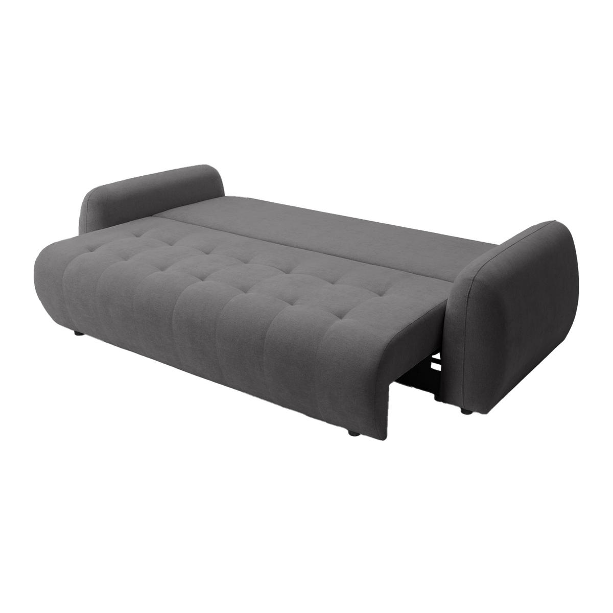 SOFA ARNIS mit Schlaffunktion, Anthrazit - Anthrazit, Textil (252/70/105cm) - Fedve