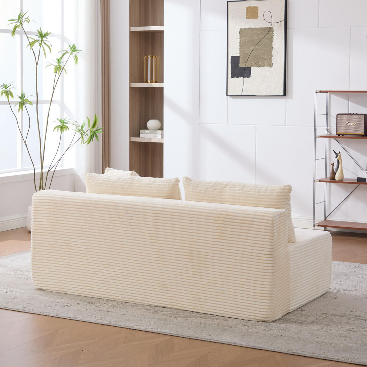 SOFAELEMENT 172/99/74.5 cm Beige mit rutschfestem Boden - Beige, Textil (99/74.5/172cm) - Oxeza