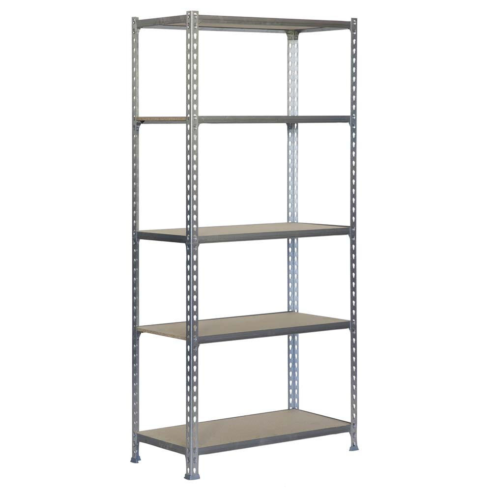 SCHWERLASTREGAL Big Muli HxBxT 200 x 110 x 50 cm 5 Fachböden Fachlast 200 kg Verzinkt - Silberfarben, Metall (110/200/50cm) - PROREGAL