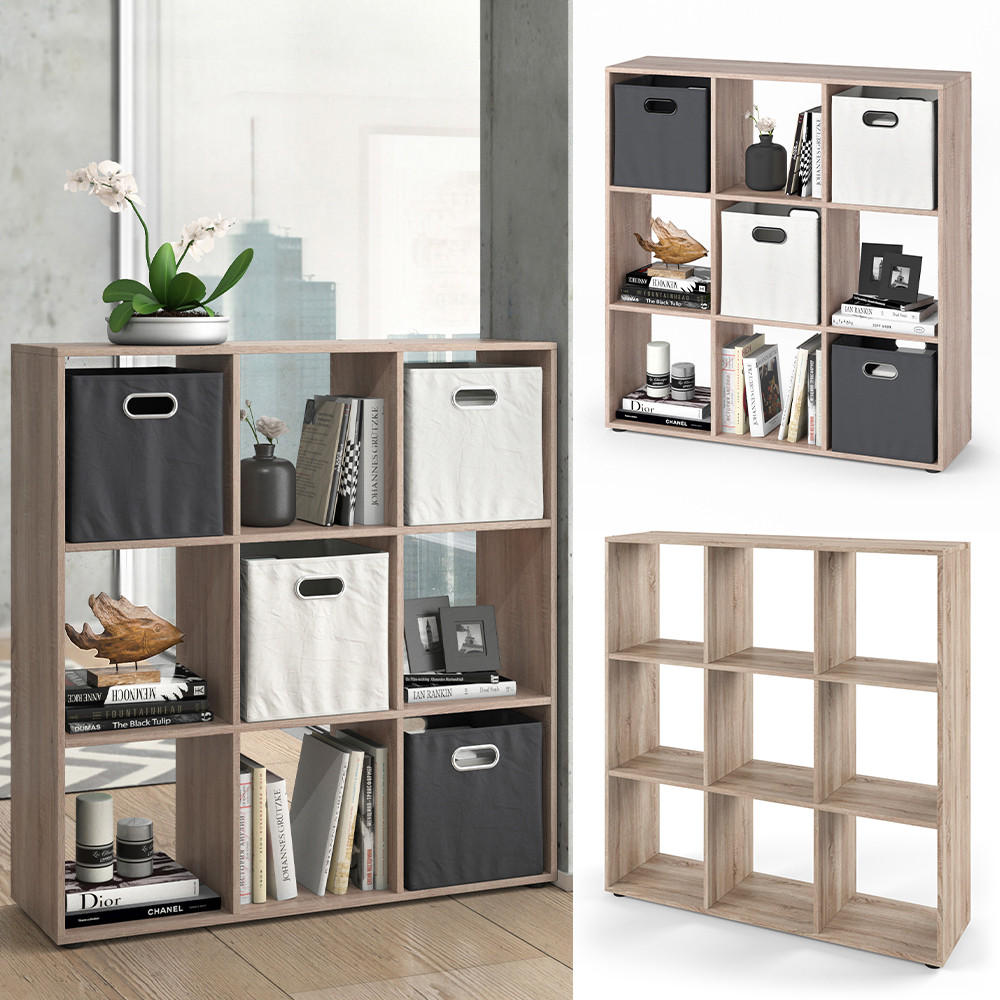 RAUMTEILER Nove Sonoma 104 x 108 cm - Sonoma Eiche, Holzwerkstoff (104/108/29cm) - Vicco