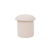POUF Pilzförmiger mit Bezug aus beigefarbenem Bouclé-Frottee YAELLE - Beige, Textil (45/50/45cm) - RNT By Really Nice Things