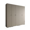 DREHTÜRENSCHRANK 236.7/250/47 5-türig - Kaschmir/Schwarz, Holz/Metall (250/236.7/47cm) - Abiks Möbel