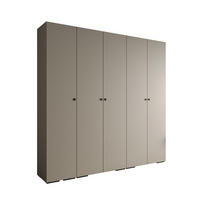 DREHTÜRENSCHRANK 236.7/250/47 5-türig - Kaschmir/Schwarz, Holz/Metall (250/236.7/47cm) - Abiks Möbel