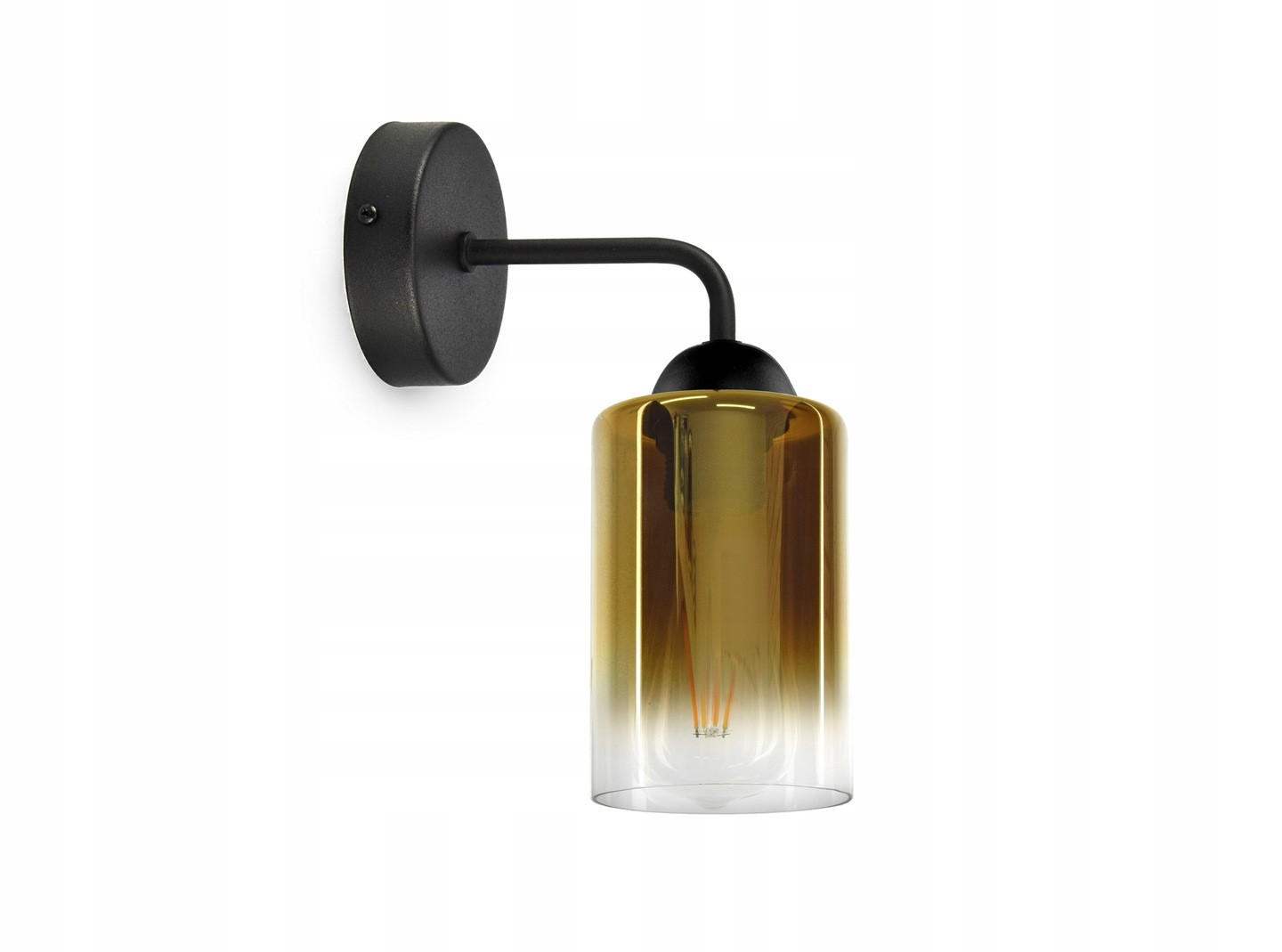 WANDLEUCHTE GRAF - Transparent/Goldfarben, Glas/Metall (10/29/18cm) - kiki design