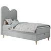 BOXBETT FLOW 90/180 Hellgrau Struktur - H3 - Hellgrau, Holz/Textil (90/180cm) - MKS