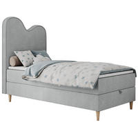 BOXBETT FLOW 90/180 Hellgrau Struktur - H3 - Hellgrau, Holz/Textil (90/180cm) - MKS
