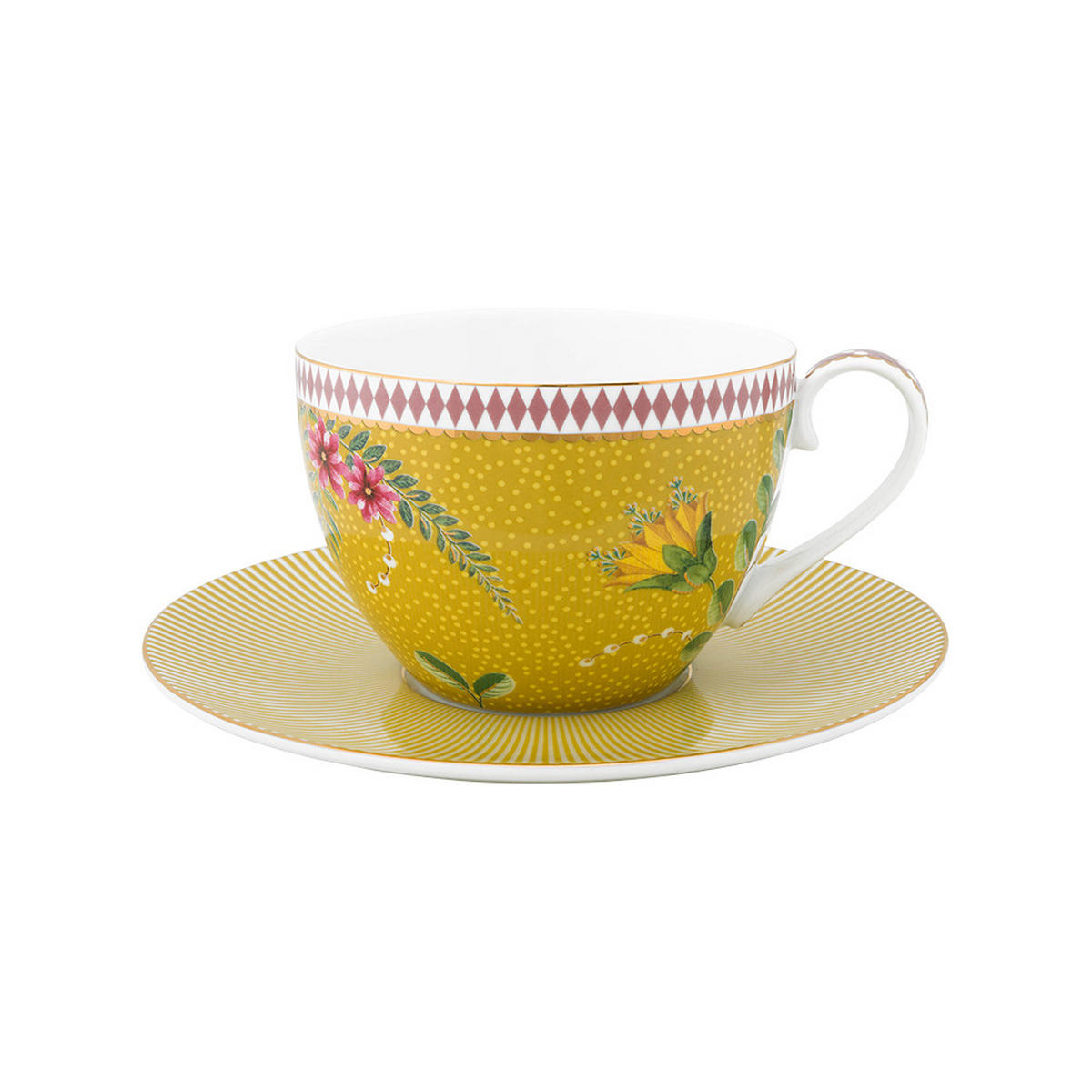 TASSEN & UNTERTASSEN 2er-Set La majorelle gelb 280 ml - Gelb, Keramik (16.8/12.2/16.8cm) - Pip Studio