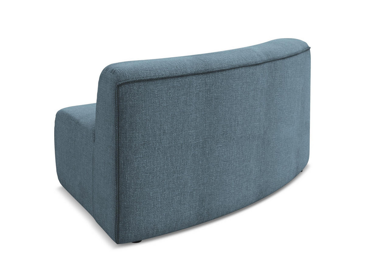 SOFAELEMENT Chenille Stoff Blau - Blau/Blaugrau, Kunststoff/Textil (147/70/89cm) - Makamii