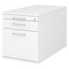 ROLLCONTAINER - mit Hängeregistratur 80/42,8/51,2 cm in Weiß Bügelgriff (Metall) - Weiß, Holzwerkstoff (42.8/51.2/80cm) - bümö