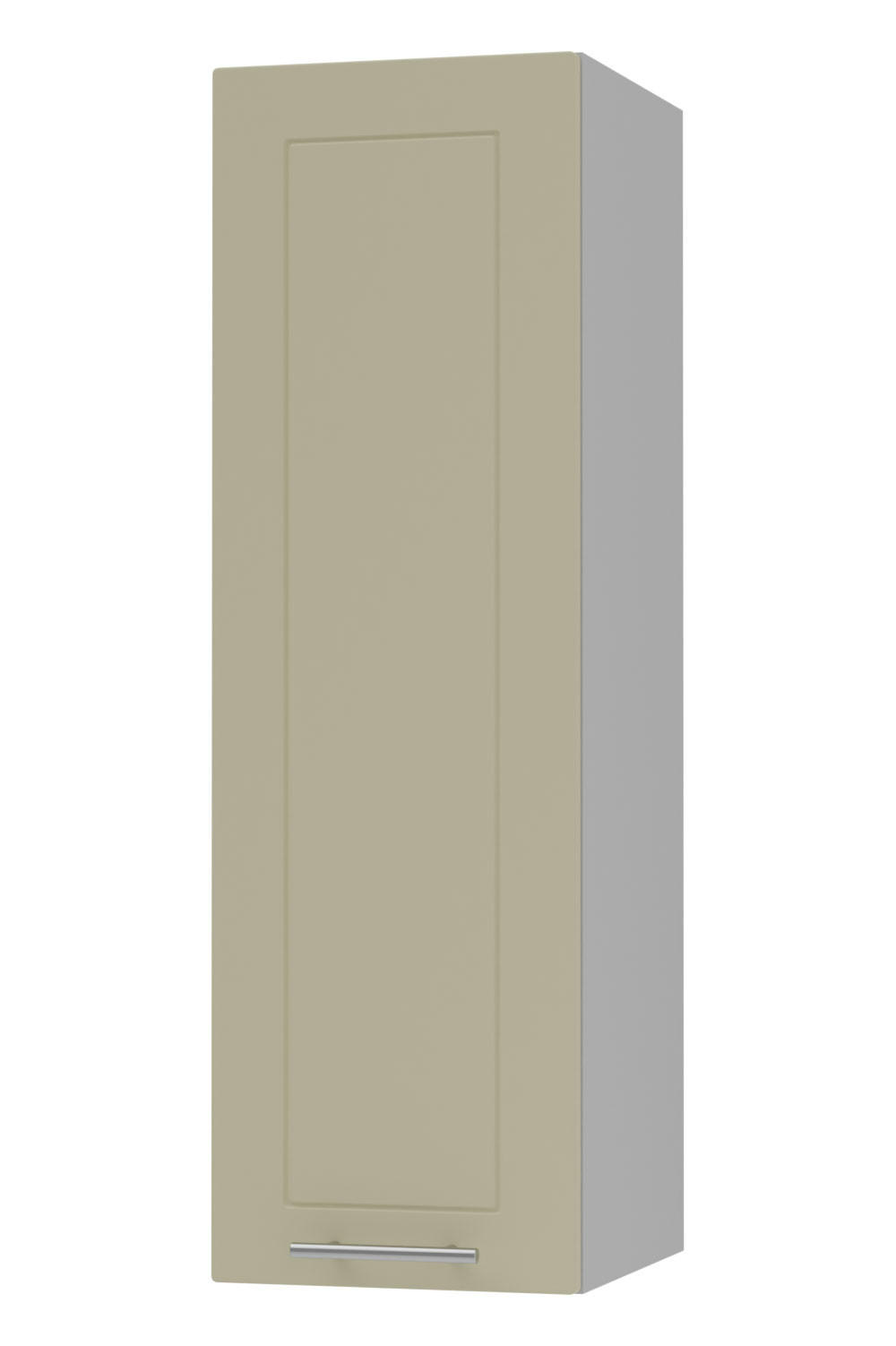 KÜCHENHÄNGESCHRANK Kvantum W4/20 Weiß Matt / Grau Matt 20 / 32,5 / 96cm - Creme/Grau, Holz/Holzwerkstoff (20/96/32.5cm) - Feldmann-Wohnen
