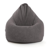 SITZSACK Cord Der Tagträumer - Anthrazit, Textil (80/130/80cm) - Mokebo