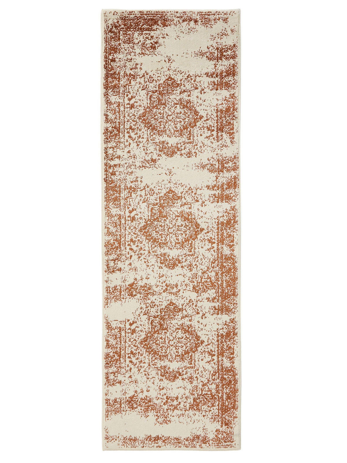 VINTAGE-LÄUFER Suki 80/240 cm - Creme/Orange, Kunststoff (80/240cm) - benuta