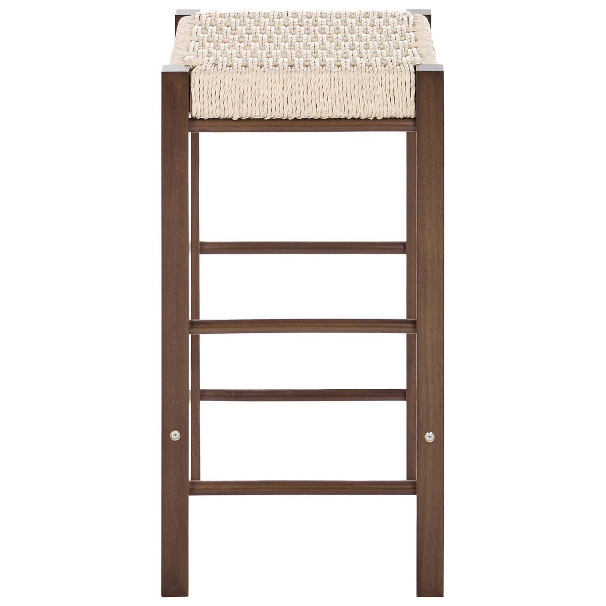 SCAUNE DE BAR set de 2 maro Embrun - bej/maro închis, lemn (35/66/35cm) - Beliani