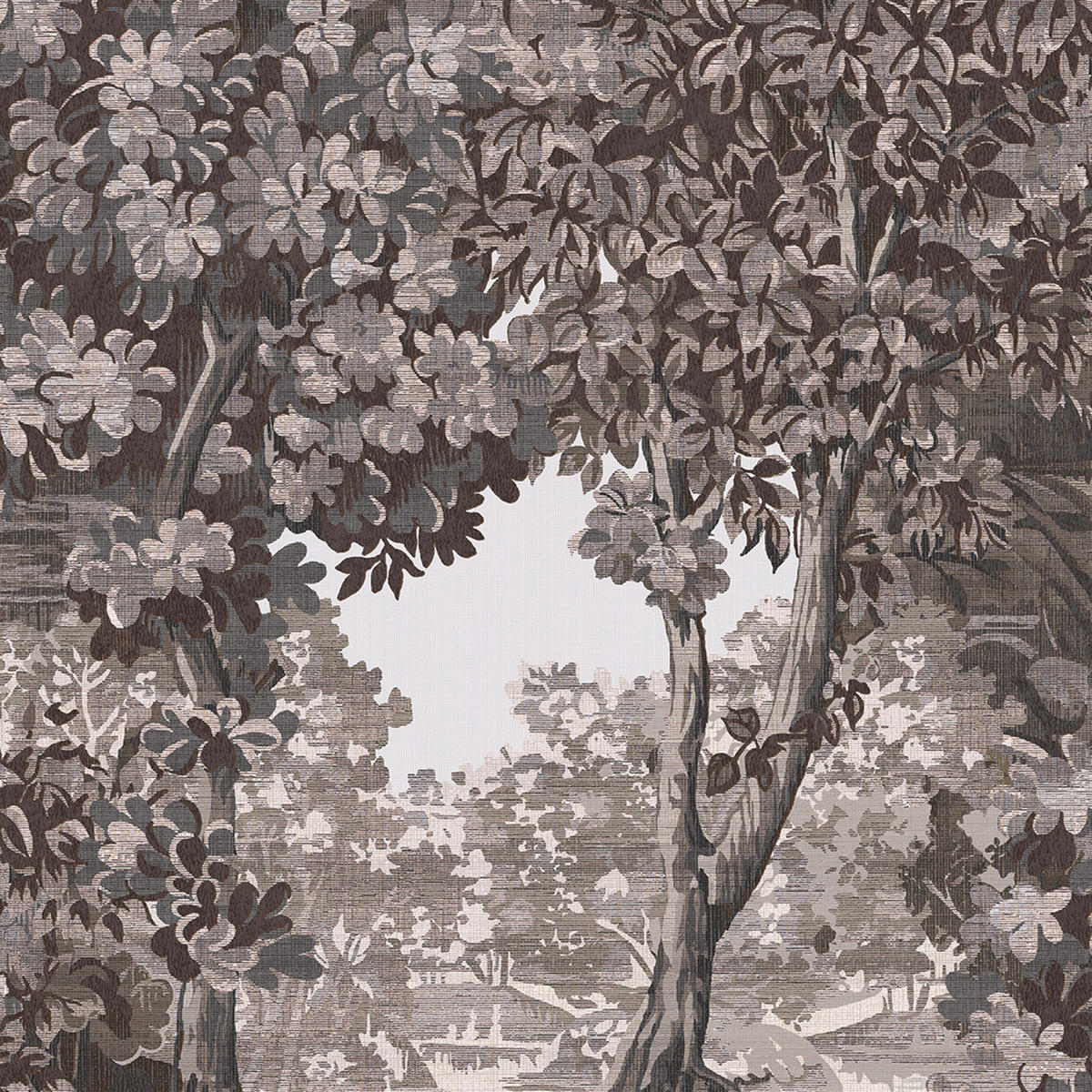 VLIESTAPETE Bodenham Etching Black - Grau, Papier/Kunststoff (52/1000cm) - Graham & Brown