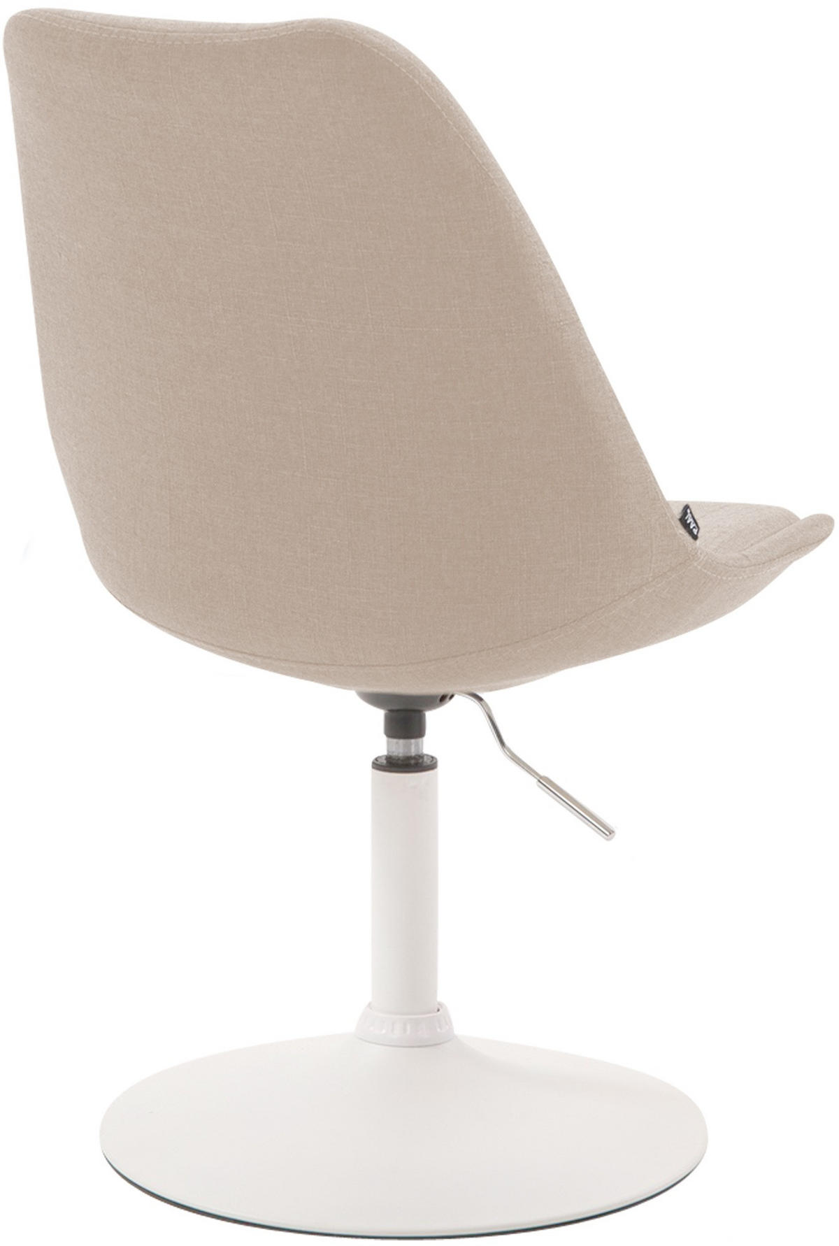 DREHSTUHL Stoff creme - Creme/Weiß, Textil/Metall (48/76/57cm) - CLP