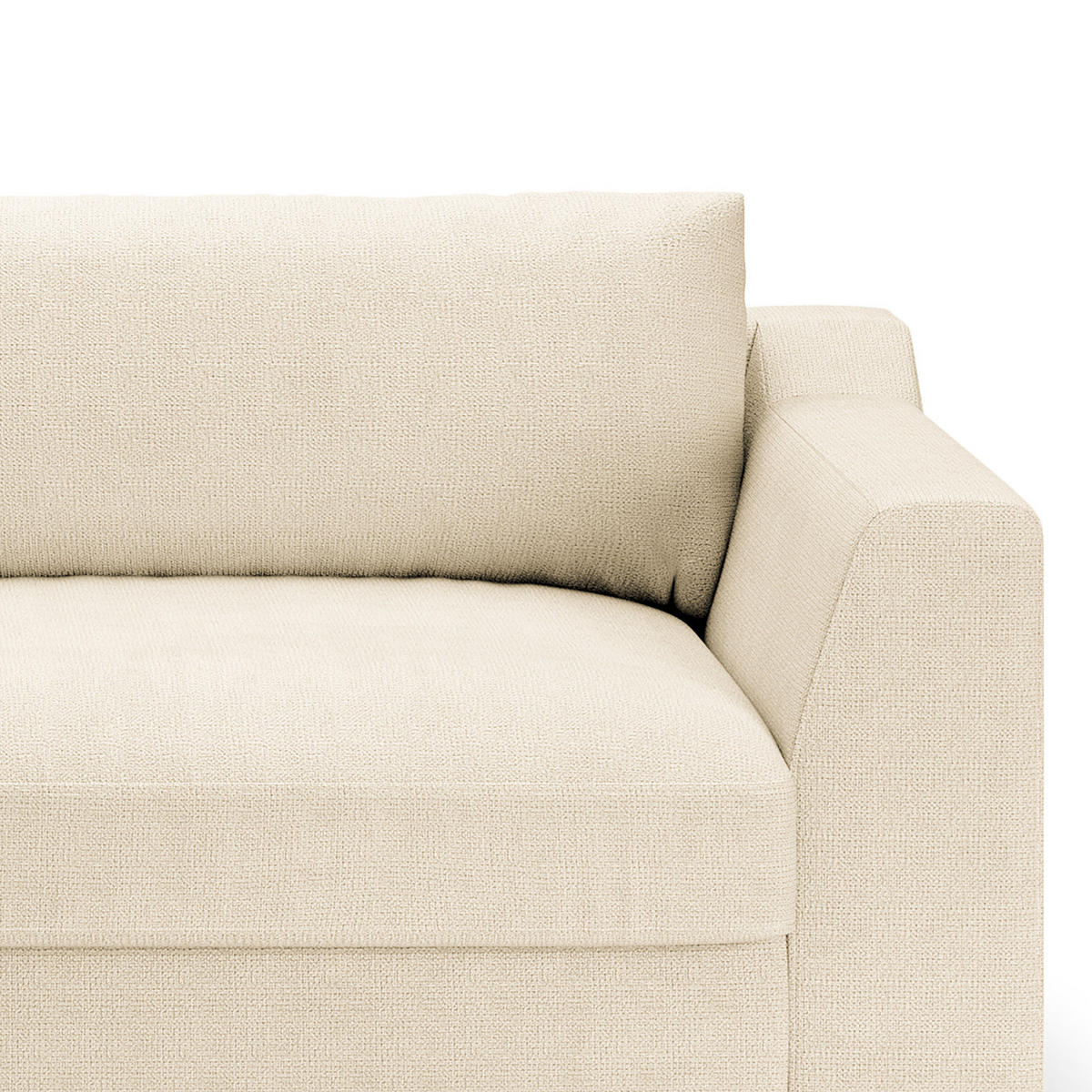 BIG-SOFA - Creme, Kunststoff/Textil (274/90/112cm) - home24