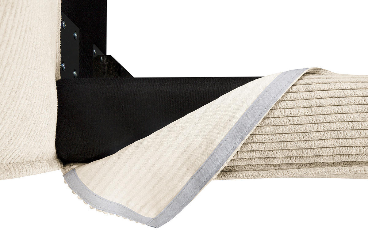 WECHSELBEZUG für Polsterbett - Creme, Textil (220/200cm) - home24