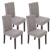 ESSZIMMERSTUHL Grau, Dunkelbraun 4er-Set - Dunkelbraun/Grau, Textil (43/90/56cm) - MCW
