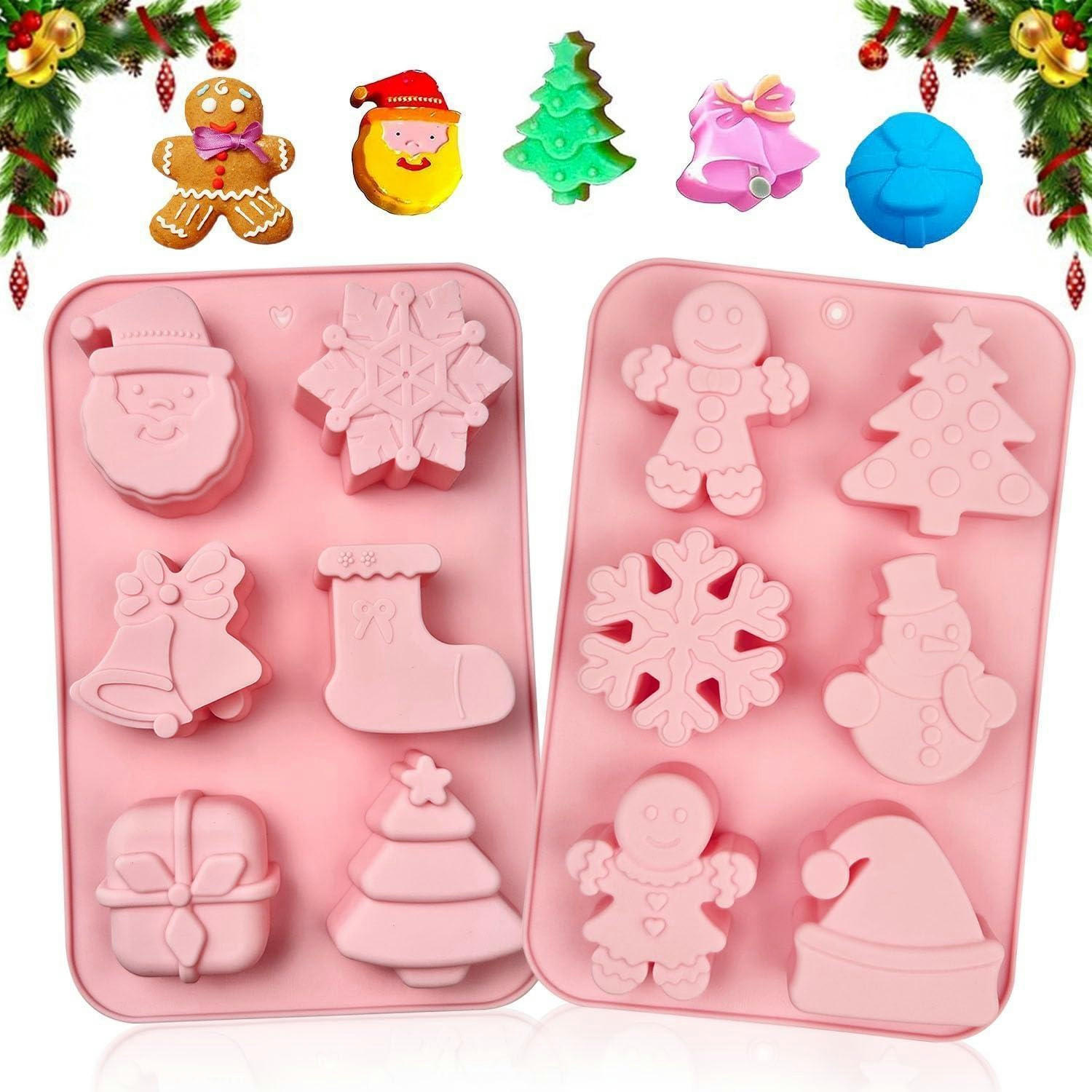 SILIKONFORM 2-teiliges Set Weihnachten - Rosa, Kunststoff