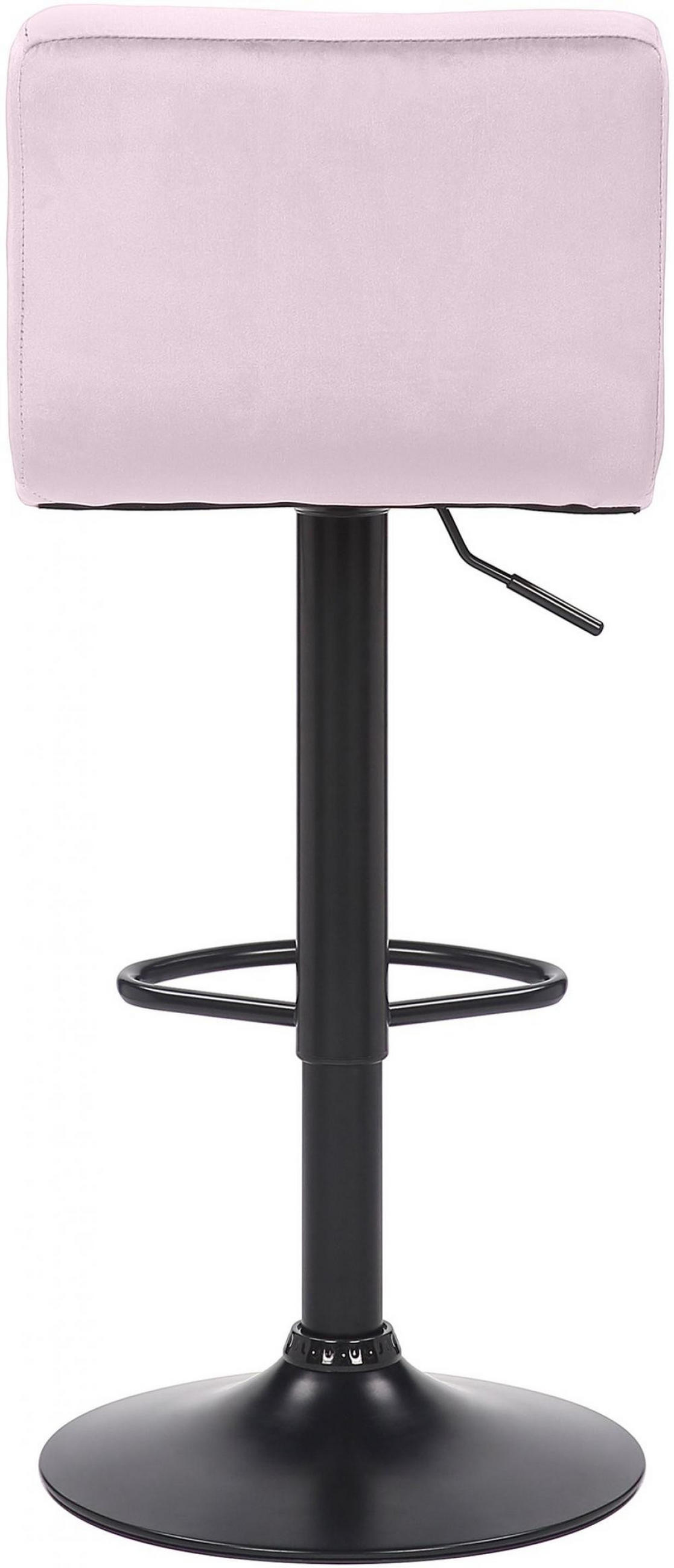 BARHOCKER Samt Rosa - Schwarz/Rosa, Textil/Metall (40/85/40cm) - CLP