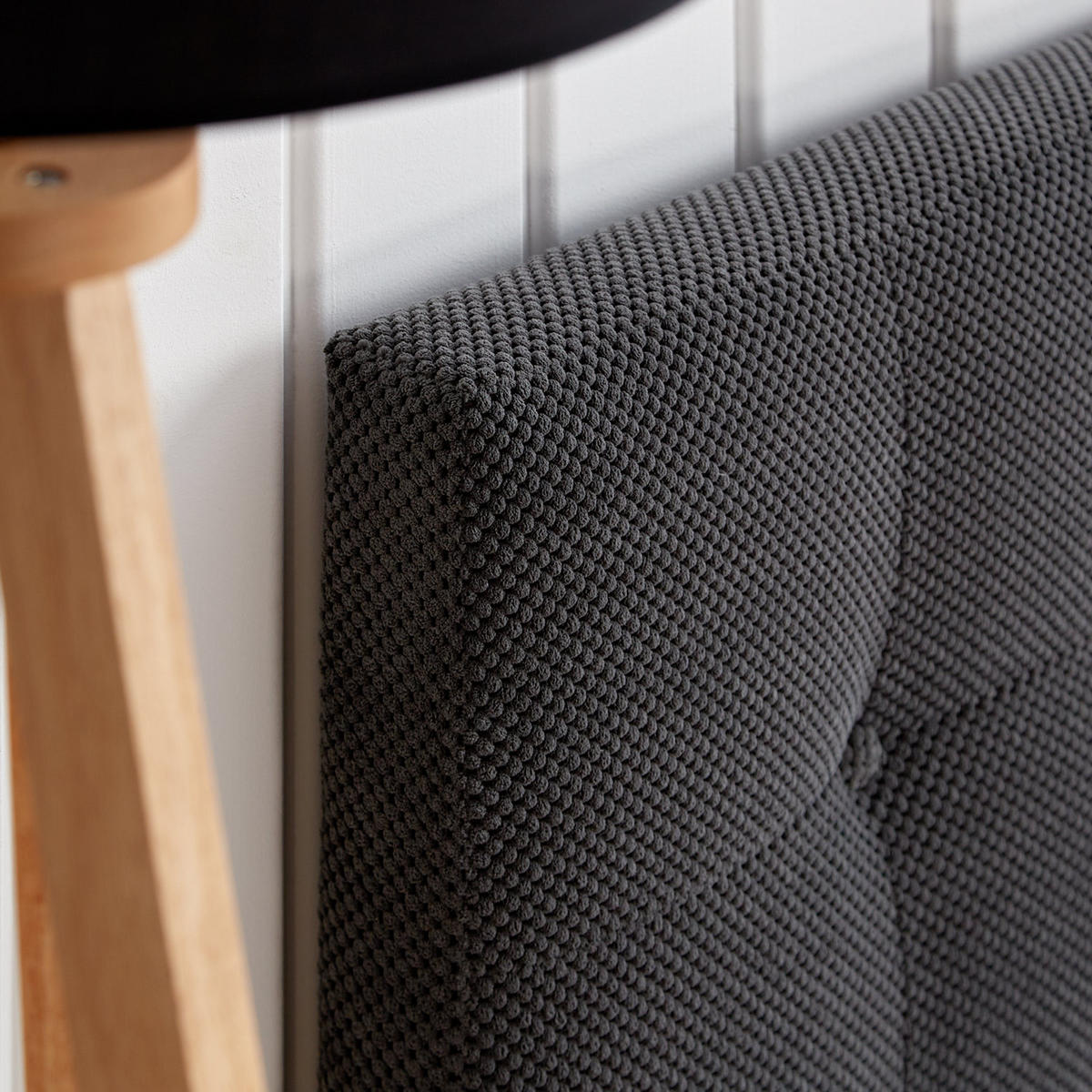 POLSTERBETT mit Matratze 140/200 cm in Anthrazit - Grau, Textil (140/200cm) - Homestyle4u