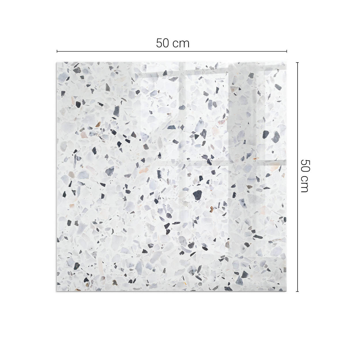 GLASPLATTE für Kamin 50 × 50 cm Weiß - Weiß, Glas (50/50/0.4cm) - ArtPrintCave