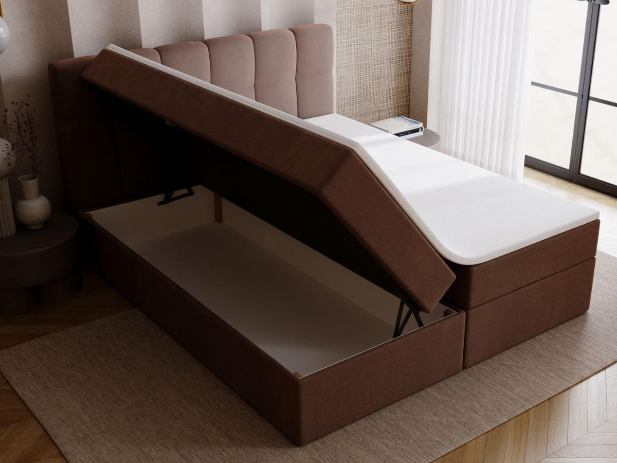 BOXBETT Maison 160x200 Braun - Braun, Holz/Textil (160/200cm) - Graingold