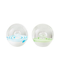 BRIEFBESCHWERER BALL (2ER SET) - Blau, Glas (8/8/8cm) - J-Line
