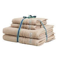 HANDTUCH Unisex Premium Towel Beige 4er Pack Baumwolle - Beige, Textil (70/50cm) - GANT