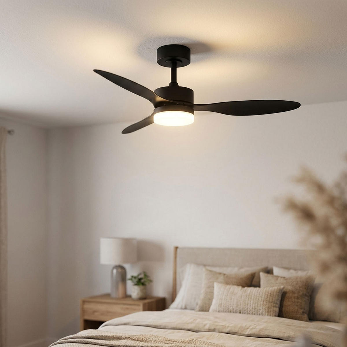 LED DECKENLEUCHTE BLACKWELL, Metall, Schwarz, dimmbar - Schwarz, Metall (106/106/40.5cm) - Globo Lighting