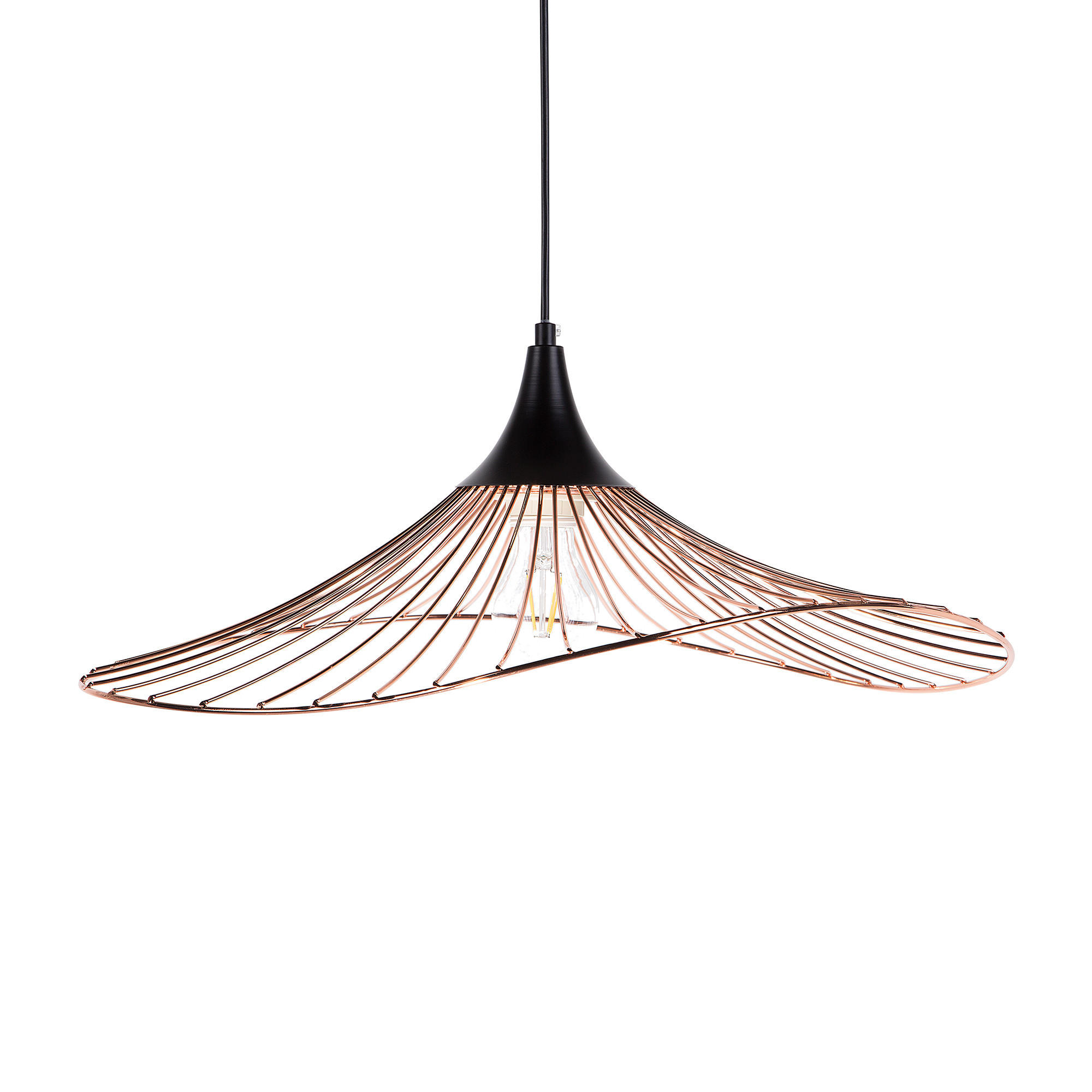 HÄNGELEUCHTE Mazaro 50/50/125 cm - Kupferfarben, Metall (50/50/125cm) - Beliani