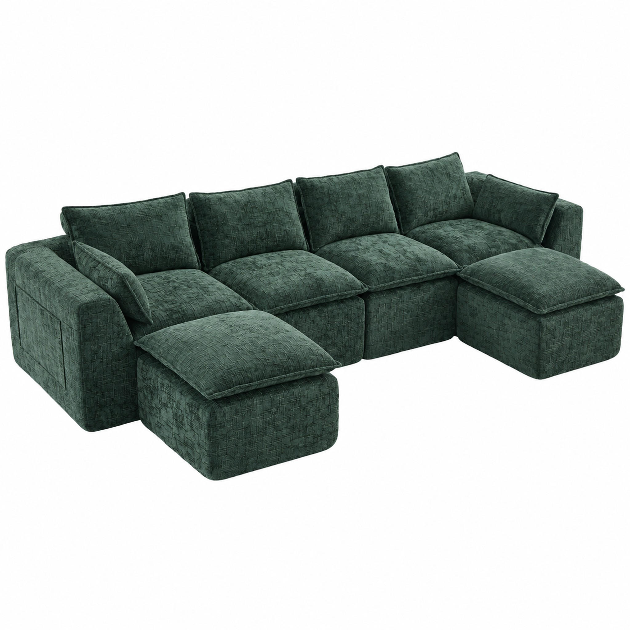 Meubliv Sofa Grün 161x75x256.1 cm