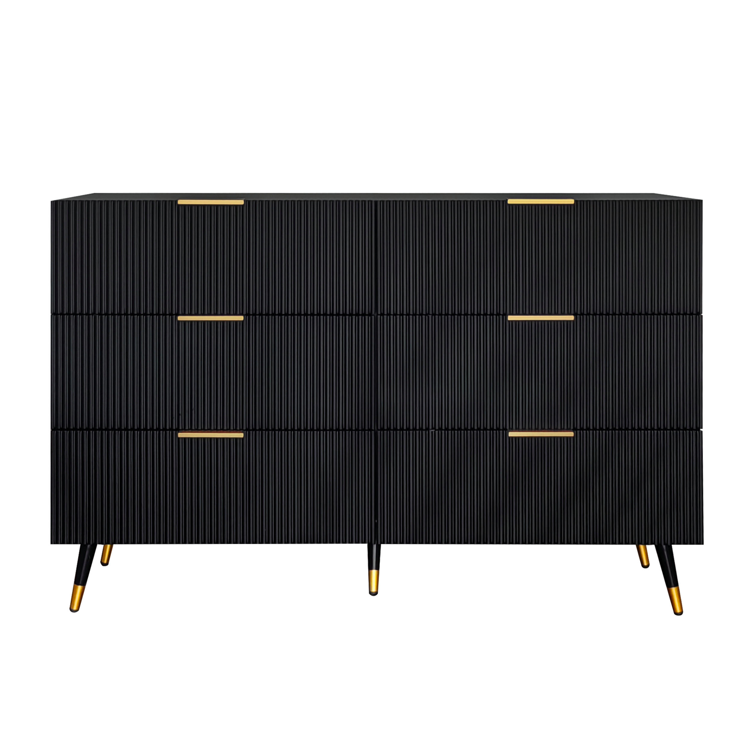 SIDEBOARD Schwarz 120/40/77 cm - Schwarz, Holzwerkstoff (40/77/120cm) - Urban Meuble