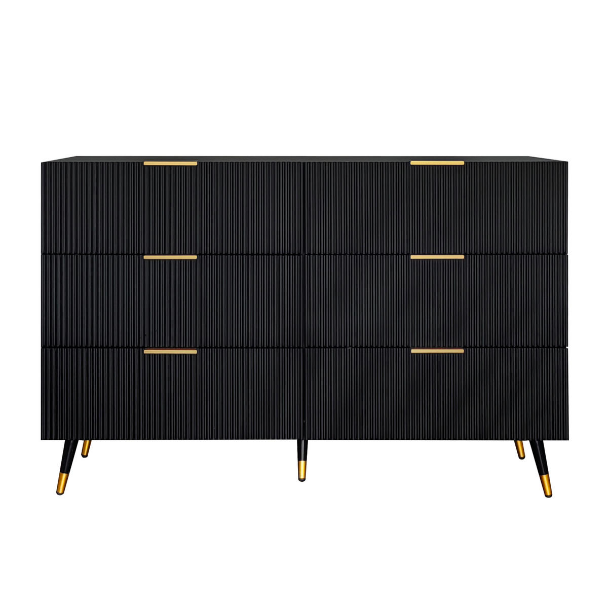 SIDEBOARD Schwarz 120/40/77 cm - Schwarz, Holzwerkstoff (40/77/120cm) - Urban Meuble